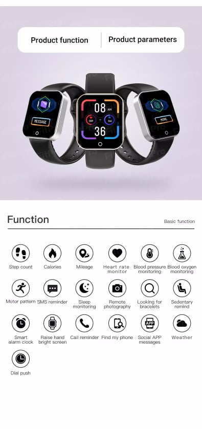 SMARTWATCH I7 SPLASH WATER RESISTANT